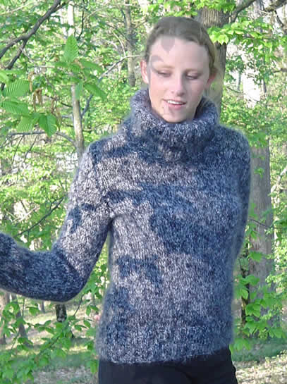 mohair et soie : fil Diva en double