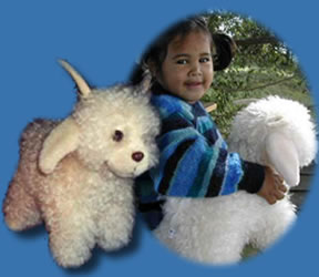 Peluche en mohair : ch&egrave;vre